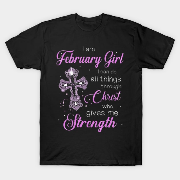 February Girl Strength T-Shirt by lamchozui